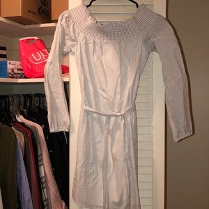 Off the shoulder striped dress
